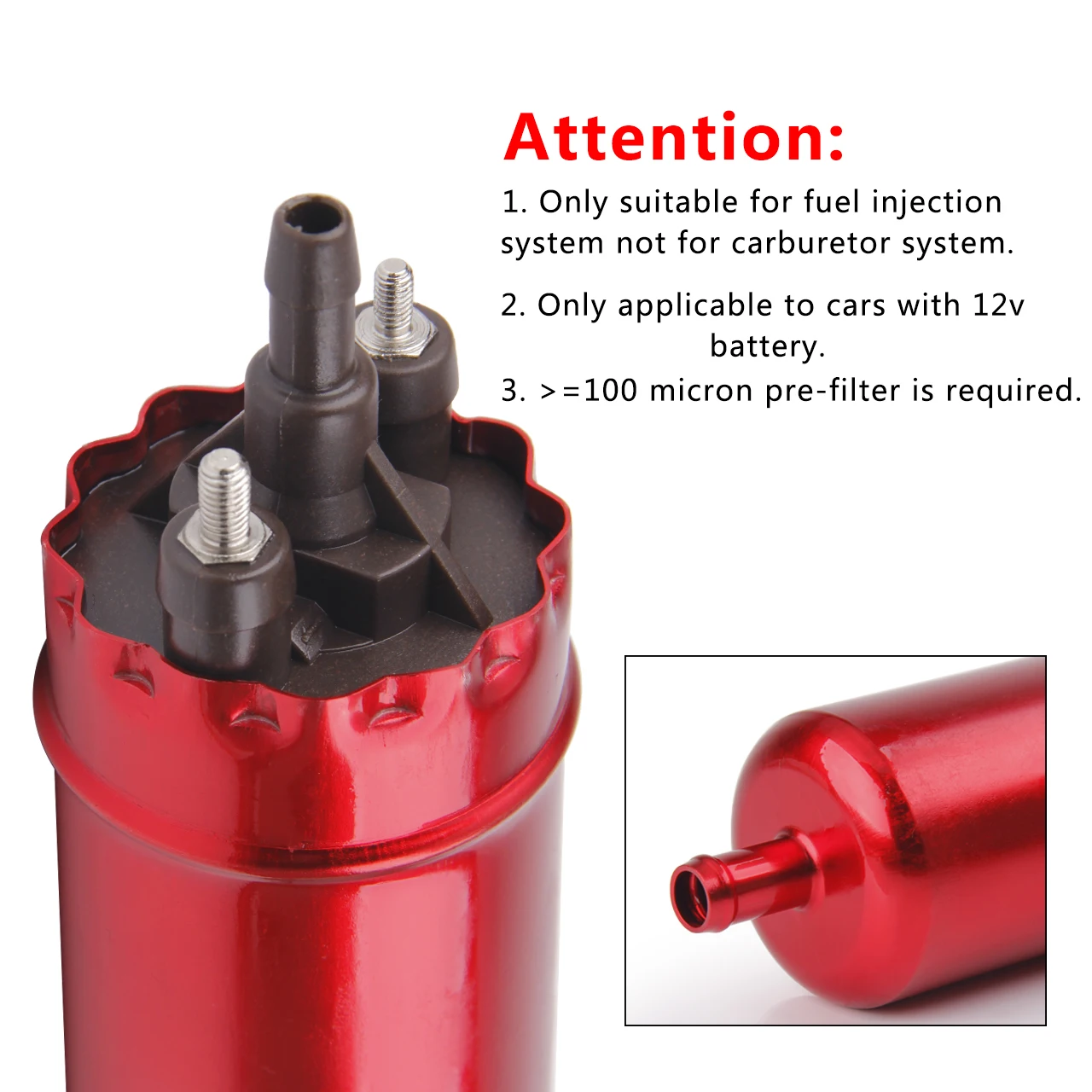 Inline High Pressure Fuel Pump Universal Replacement 0580464070 Electric External Fuel Pump
