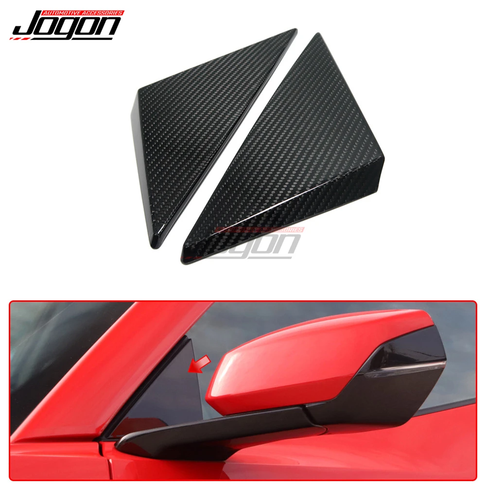 Jogon Front Window Triangle Panel Trim For Chevrolet Corvette C8 Stingray 2020 2021 Window Pillar A Front Door Triangle Trim