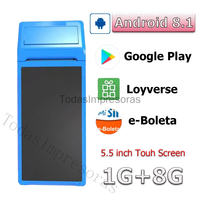 PDA Handheld POS Android 8.1 Thermal Printers PDA Terminal 5.5'' HD Touch 3G Wifi BT Wireless 58mm NFC Barcode Scaner Impresoras