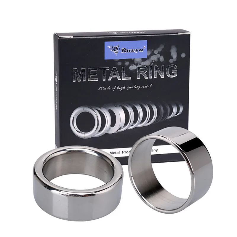 

26mm 28mm 30mm Size Real Stainless Steel Penis Ring For Men Male Cock Erection Exerciser Device Time Delay Ejaculation Sex Toys