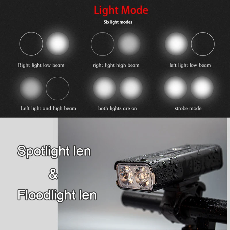 Bike Light 800Lumens USB Rechargeable Light Bicycle Power Bank LED Bicycle Lamp 18650 Cycling Flashlight for Bicycle Lights