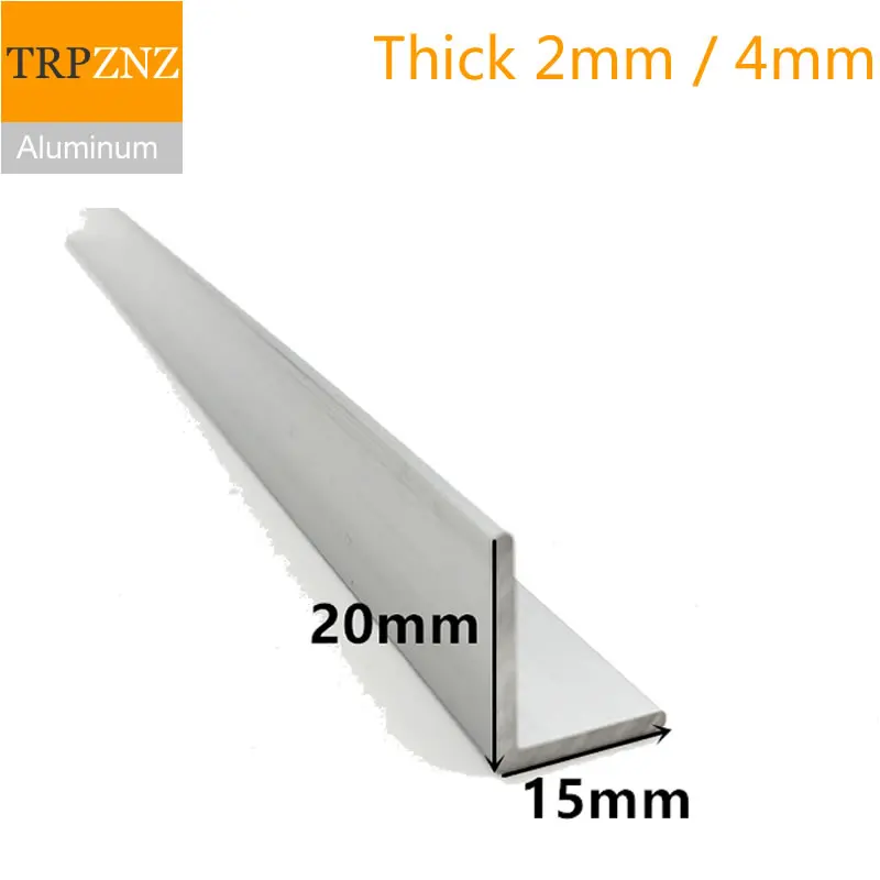 15x20mm, thick 2mm/4mm,6063 Right  Angle aluminum,L-shaped aluminum alloy,Aluminum edging triangle profile,Decoration Materials