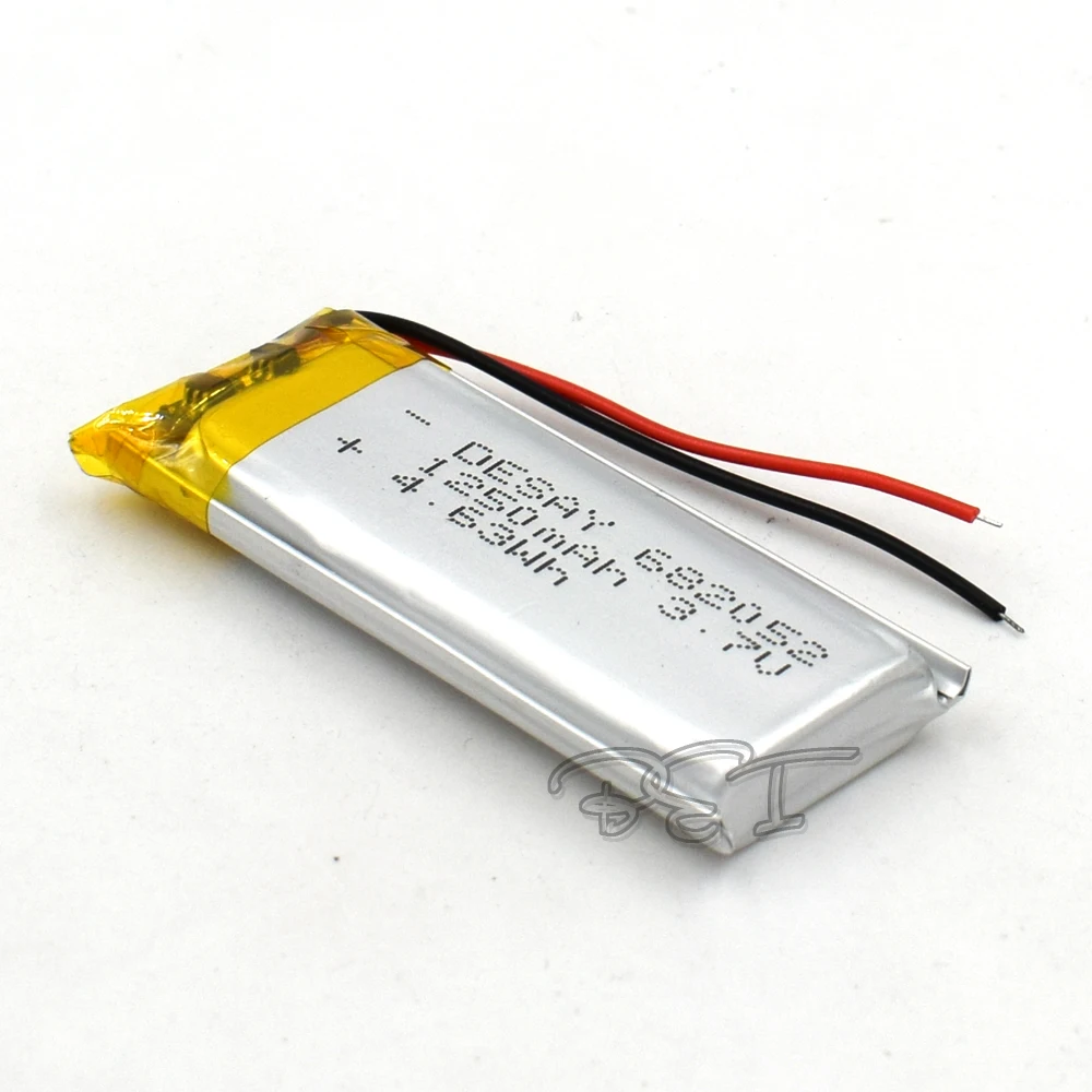 5Pcs 3.7V 682052 With Protective Plate 1250mAh Rechargeable Polymer Lithium Battery For PSP Navigation Ebook Core Li-ion Cell