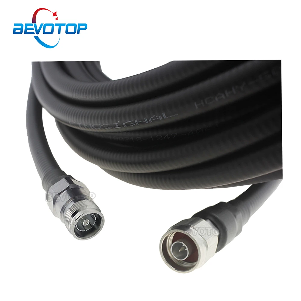 

4.3-10 Min DIN Male Plug to N Female Jack 1/2 50-9 Super Flexible Feeder Line RF Coaxial Pigtail Cable Extension Cord Jumper