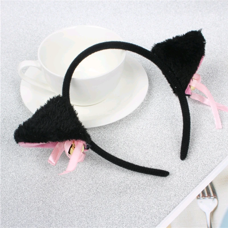 Halloween cute cat ears 6 colors headband cat headwear maid cat girl cosplay anime party dance party headband hairpin with bell