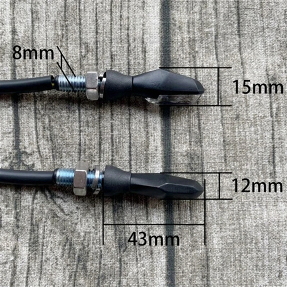 2pcs Retro Mini LED Motorcycle Turn Signal Light Super Bright Modified Aluminum Alloy Blinkers Flasher CE Certificate Indicators