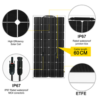 Dokio 12V/18V 100W Flexible Solar Panel For Car/Boat High Quality Monocrystalline Flexible Panel Solar 100w China