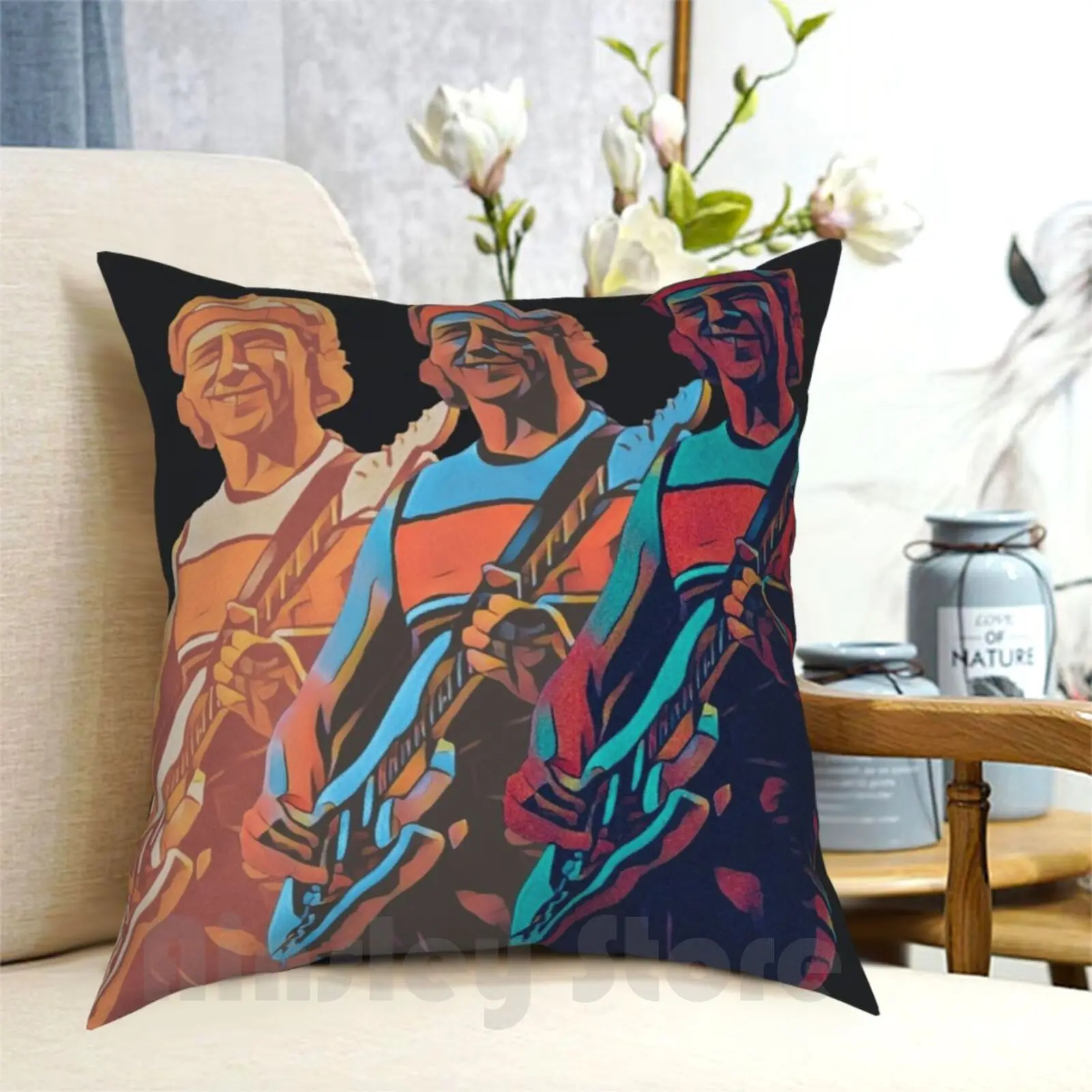 Mark Trio Dire Straits Pillow Case Printed Home Soft Throw Pillow Dire Mark Straits Knopfler Cool Helmet Dire Straits