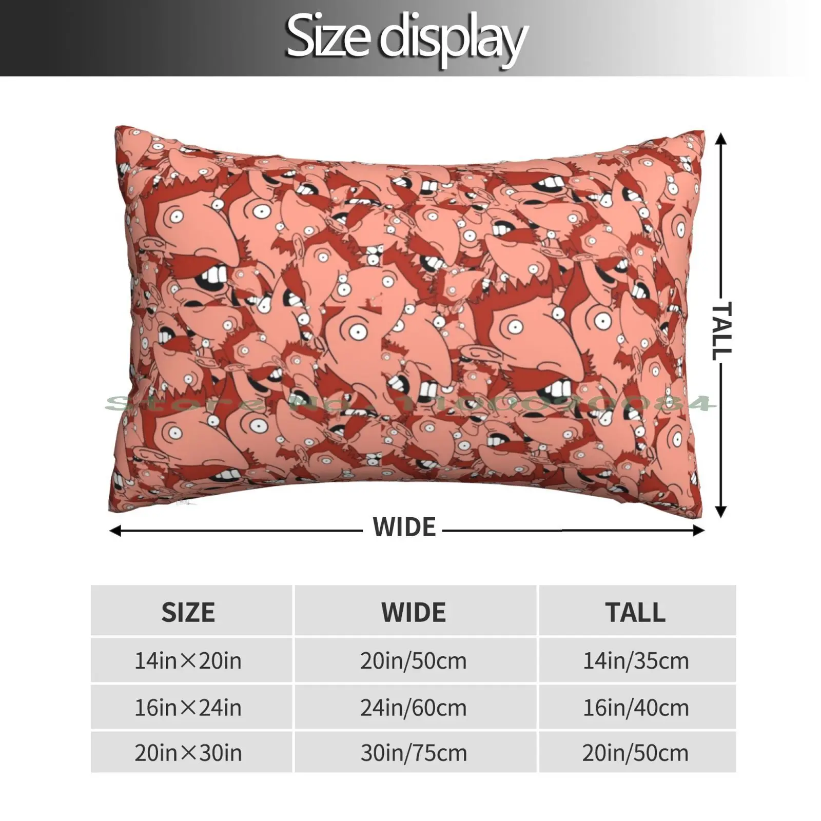 Lots Of Nigel Pillow Case 20x30 50*75 Sofa Bedroom Nigel Mustache Red Funny Smashing Teeth Wild Long Rectangle Pillowcover Home