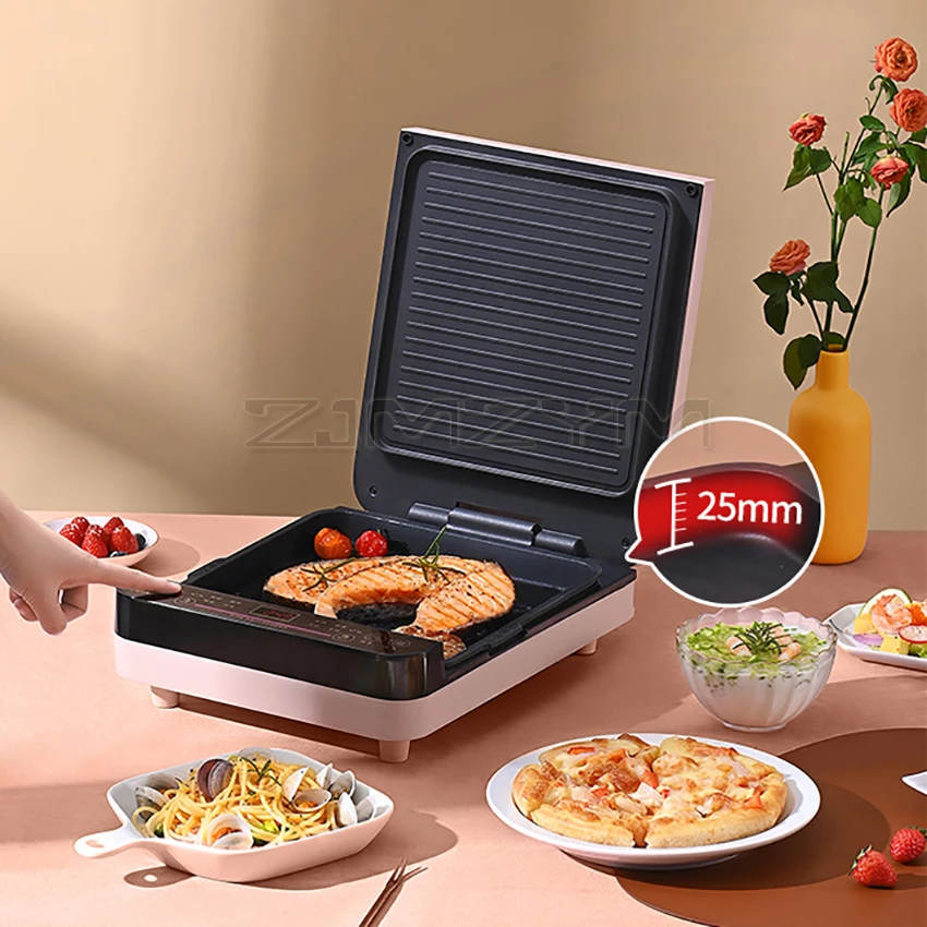 1400W Electric Baking Pan Removable Baking Tray Crepe Maker Double-Sided Heating Pancake Maker Frying Pan Skillets Pizza Maker