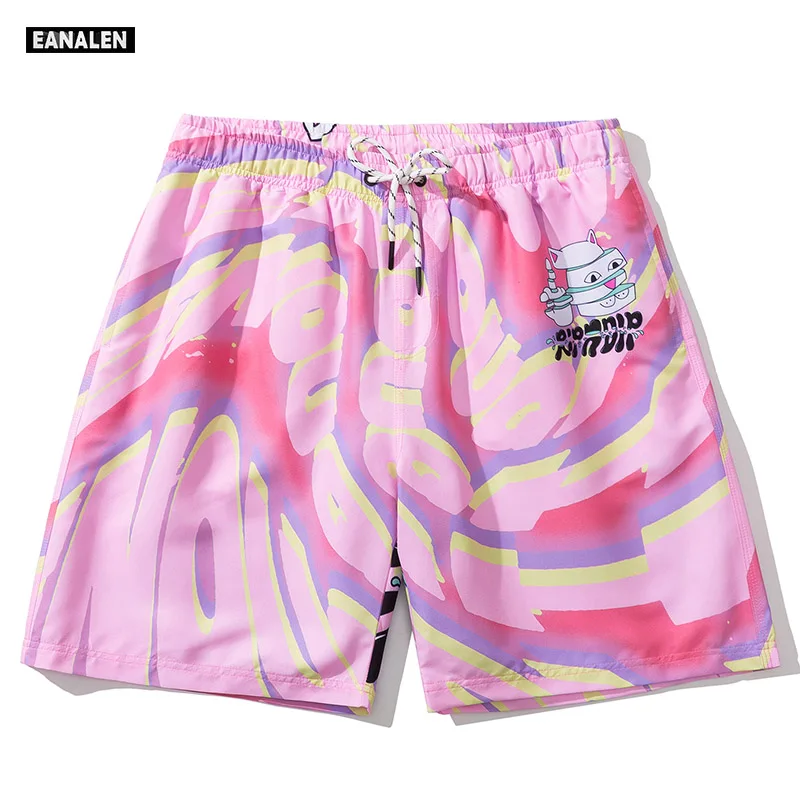 2021 Sommer Basketball Shorts rosa Cartoon Grafik Strand hose Männer Hip Hop Harajuku Vintage Tanz shorts Frauen Bermuda Mode