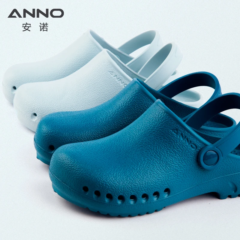 ANNO Soft Nurses Medical Shoes Anti-slip Protective Clogs Operating Room Lab Slippers Chef Work Flat Clog Hospital Foot Wear