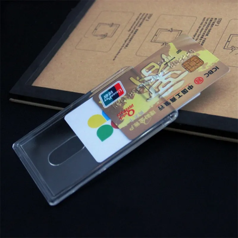 Brand New Adjustable Custom Lanyard with Full Transparent Business ID IC Card Holder Safety Breakaway Lanyard For Employee