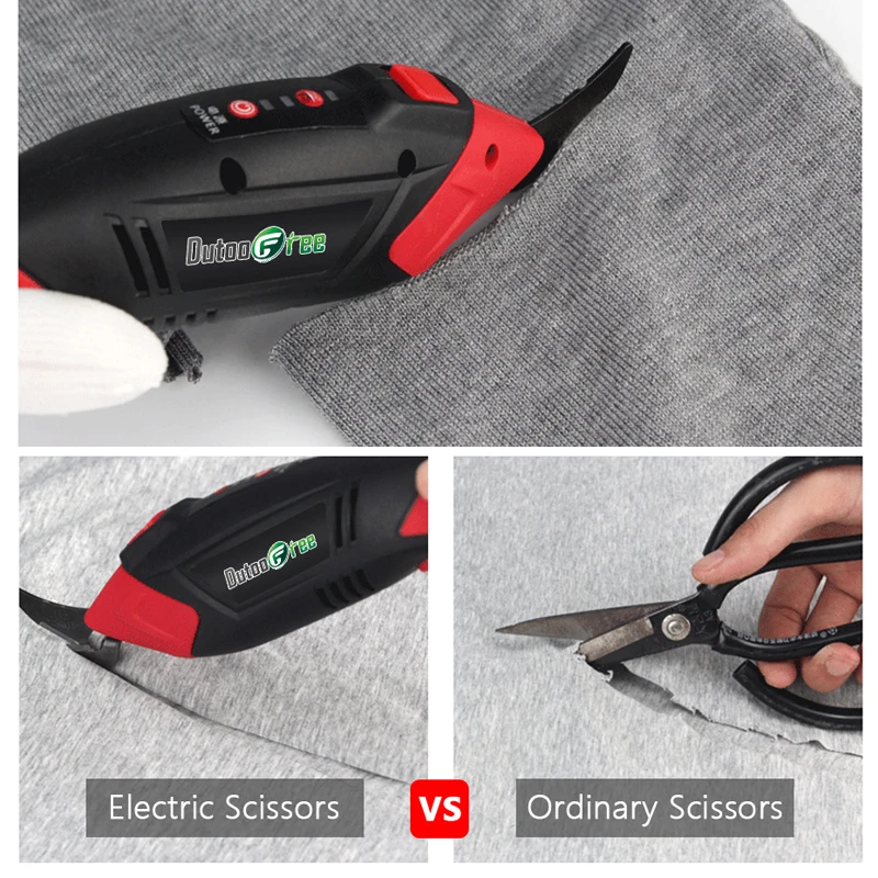 220V Electric Scissors Multipurpose Fabric Leather Cloth Cutting Fabric Sewing Handheld Scissors Plugging in/Charging Style