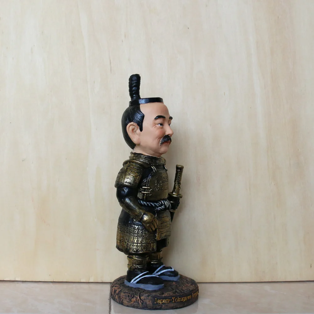 Hot Sale World Famous Person Statue Japan Military Strategist Politician Tokugawa Ieyasu Figure Model Toys Gift Collect