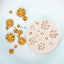 Small Flower Fondant Cake Silicone Molds Cake Decoration DIY Baking  Tools Flowers Rose Daisy Chocolate Mold Soap Mold