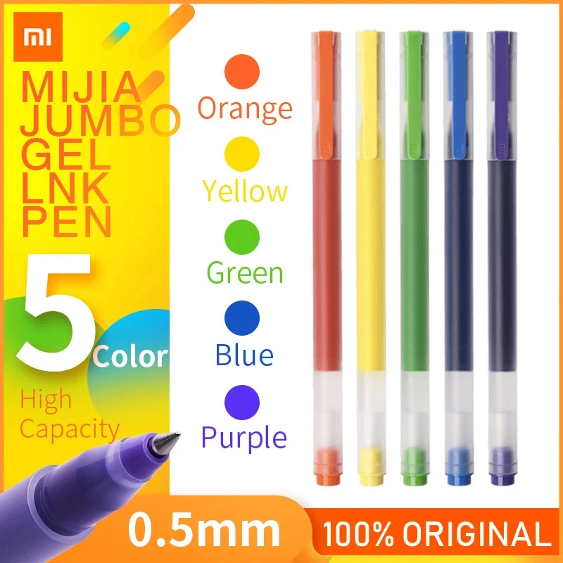 Xiaomi Pen Mijia Pen Mi Sign Pens With 0.5mm Swiss Refill 143mm Rolling Roller Blue Ink Mihome Signing Ballpoint Pens For School