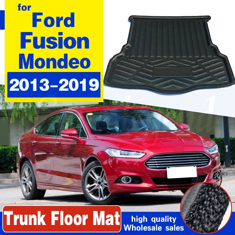 For Ford Fusion Mondeo 2013 2014 2015 2016 2017 2018 Boot Mat Rear Trunk Liner Cargo Floor Tray Carpet Mud Pad Car Accessories