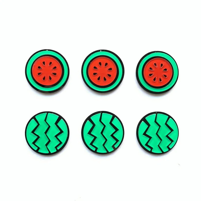 (10pcs/pack) Summer Cute Fruit Watermelon Slices With Hole Acrylic Accessories For Earrings Jewelry Making Wholesales