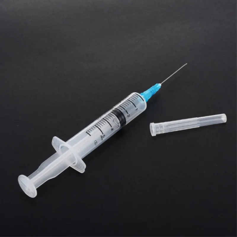 

50 pcs 5ml Plastic Sterile Syringes With Sharp End Tip Needle And Storage Cap For Dispensing Adhesives Industrial Glue Soldering