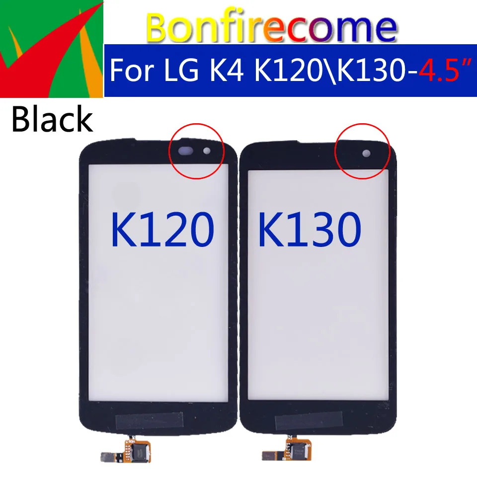 

10Pcs\lot For LG K4 K120 K121 K120E K130 K130E Touch Screen Digitizer LCD Display Front Glass Panel Sensor Replacement