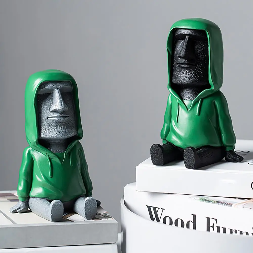 Stabile isola di pasqua statua in pietra Moai supporto per telefono da scrivania supporto per telefono retrò accessori per telefoni con forte capacità portante