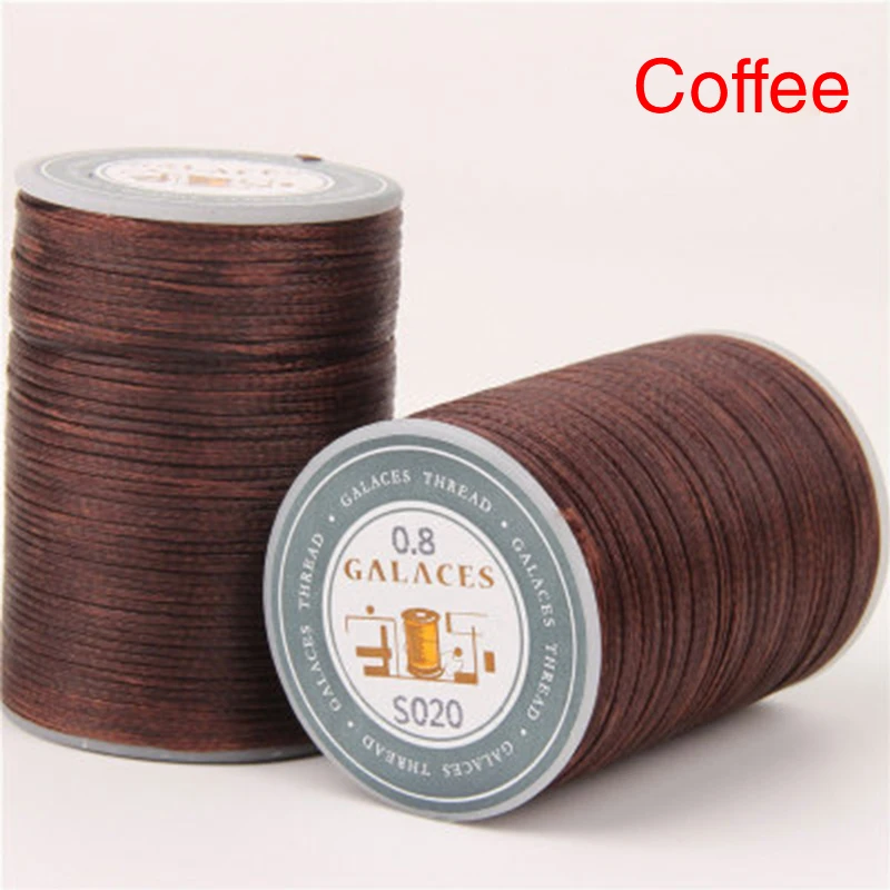 90 Meters 0.8mm Leather Waxed Thread Cord for DIY Handmade Hand Stitching Thread Flat Waxed Sewing Line Supplies