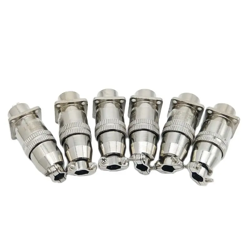 12mm XS12 With Flange Push Pull Self-Locking Fast Aviation Connector Square Mount 1set