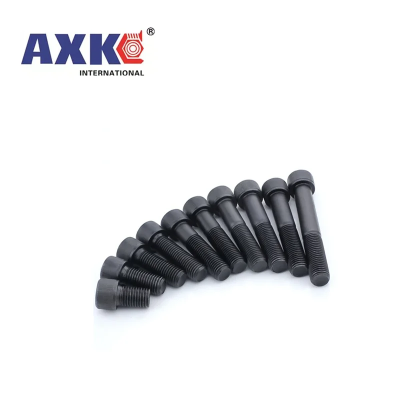 DIN912 M2 M2.5 M3 M4 M5 M6 M8 Black Grade 12.9 Steel  All Full Thread Hexagon Hex Socket Cap Allen Head Screw Bolt