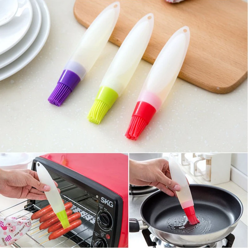 

1PCS Silicone Baking Cake Brush Tool Kitchen Accessories Bread Pastry Liquid Oil Pen Tube Brush for Cooking And Baking