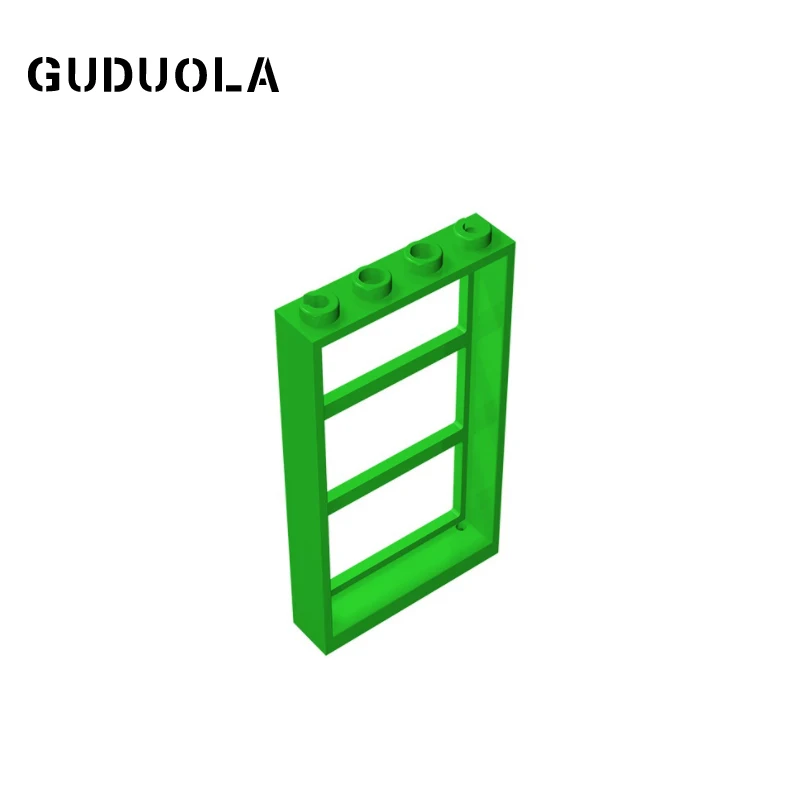 Guduola Window 1x4x6 Frame with Three Panes 57894 Frames/Windows/Walls and Doors MOC Building Block Toys Parts 10pcs/LOT