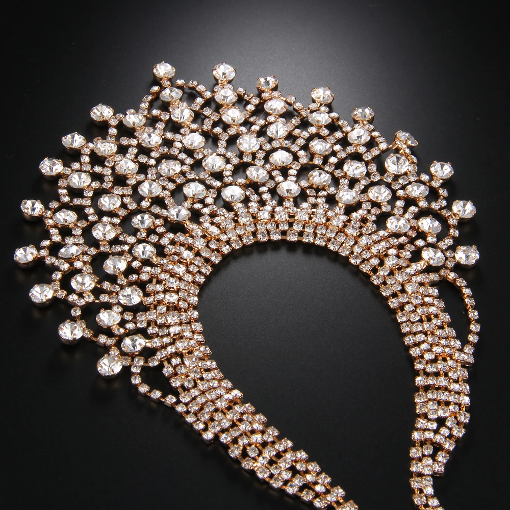 A Luxurious Rhinestone Necklace for Women Party Supplies Bridal Sparkling Wedding Accessories Fashion Prom Jewelry Wholesale