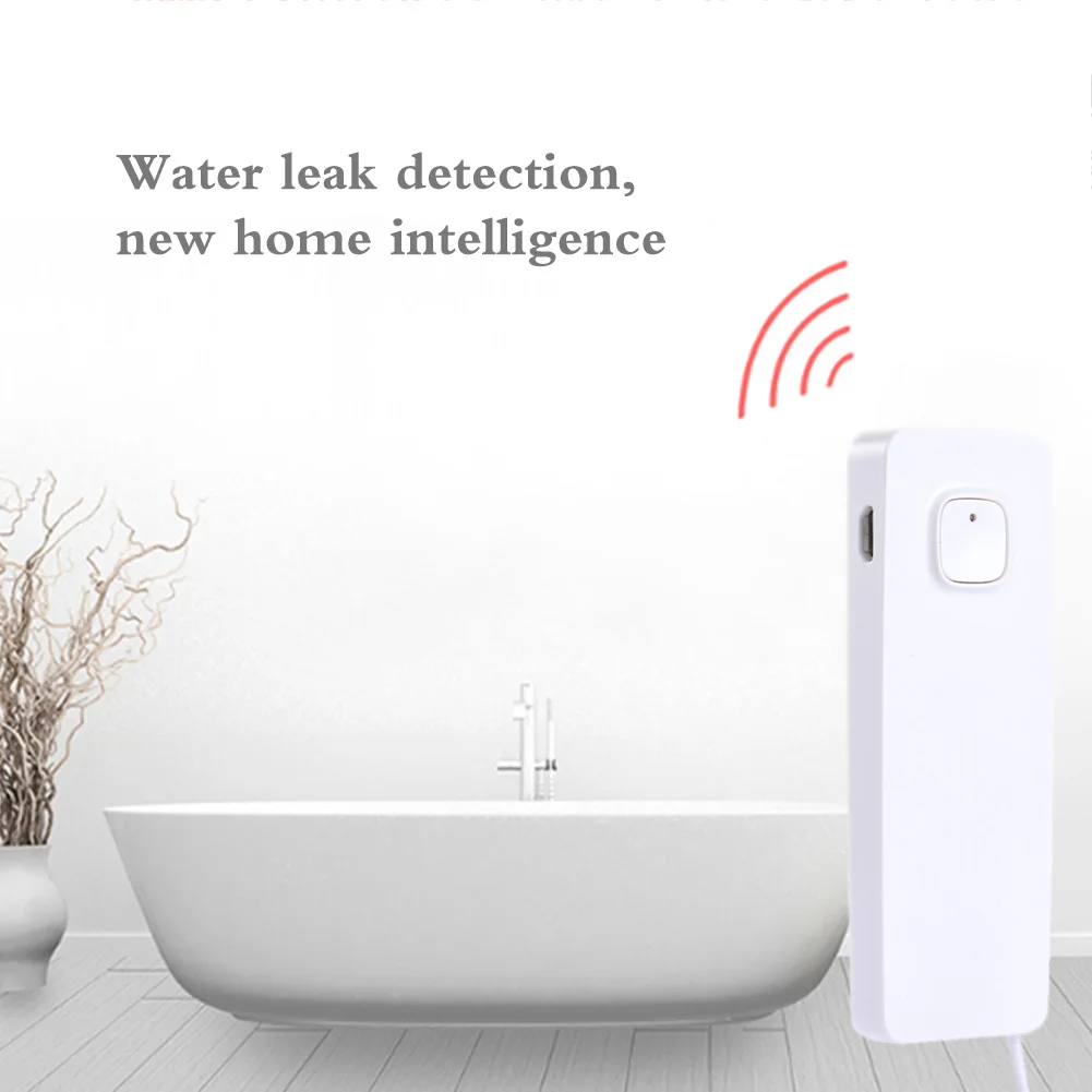 Tuya Wifi Water Leakage Sensor Wireless Flood Overflow Sensor Smart Home Alarm System APP Remote Control Water Leakage Detector