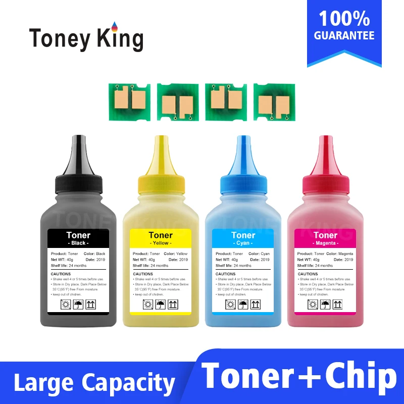 

Toney King 4 Colors Toner Powder & Chip CRG329 Compatible for Canon I-sensys LBP7018C LBP7010C LBP7010 LBP 7010 7010C LBP-7018