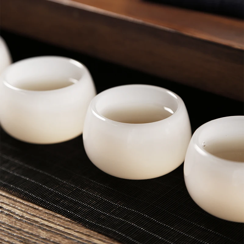 

|porcelain Master Cup Kung Fu small tea cup tea bowl tea cup white single jade glass cup tea set cover bowl Master Cup