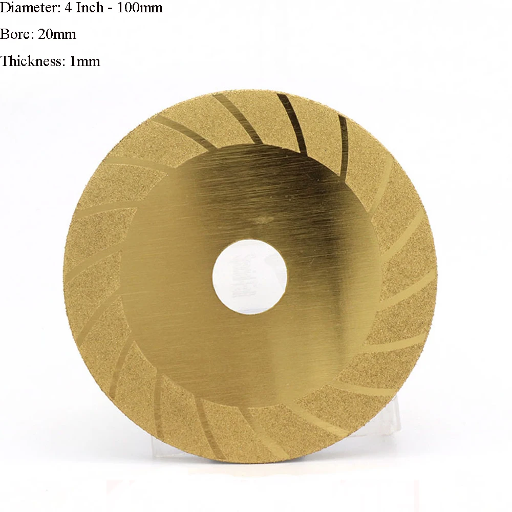 4 ''100Mm Kim Cương Đĩa Cắt Lưỡi Dao Đá Mài Kim Loại Thủy Tinh Đá Sứ
