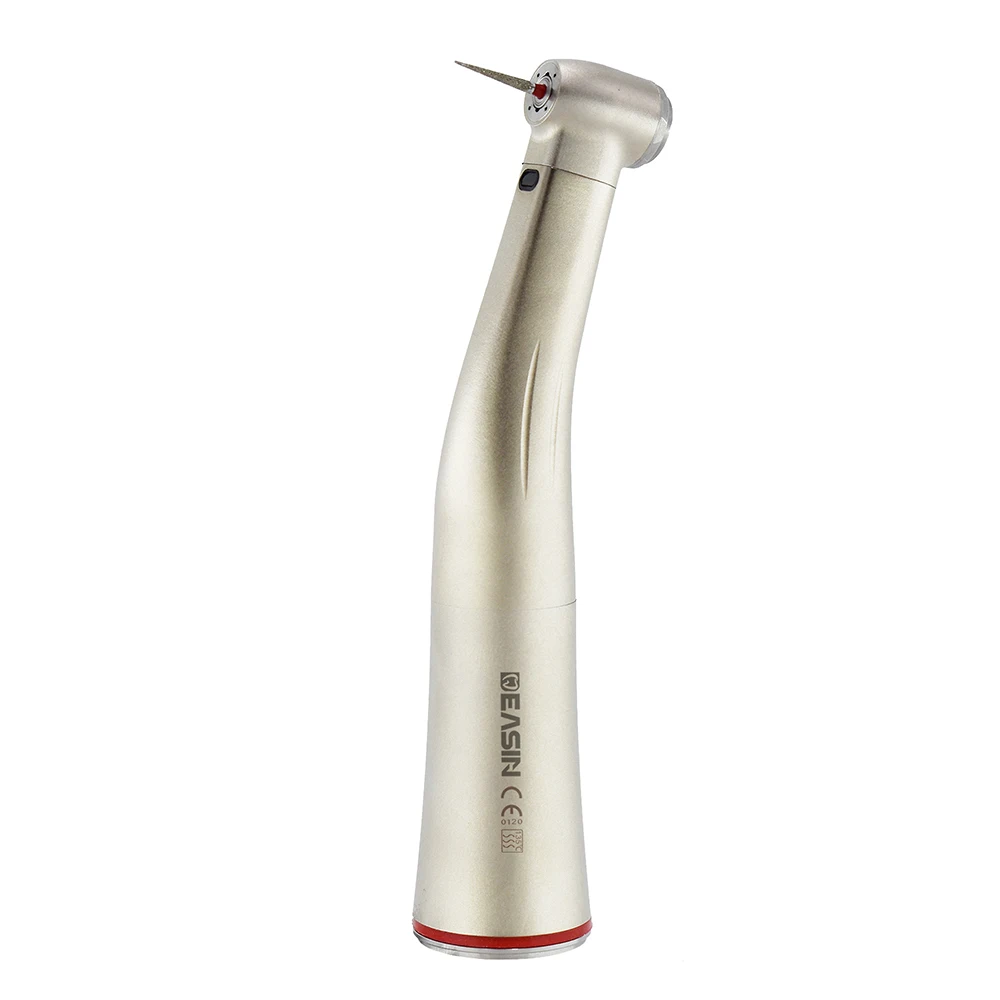 Dental 1:5 Low Speed Handpiece Increasing Red Ring Contra Angle Internal Water Spray With Optic Fiber For E-type Motor