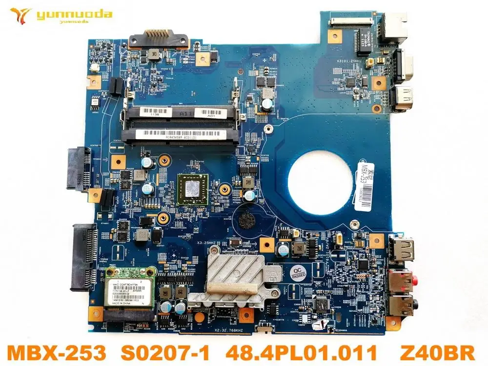 Original for SONY MBX-253 laptop  motherboard  MBX-253  S0207-1  48.4PL01.011   Z40BR tested good free shipping