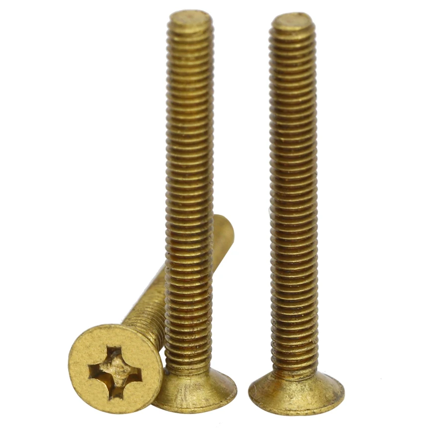 

M4 M5 M4*35 M4x35 M4*40 M4x40 M5*12 M5x12 DIN966 Brass Bolt Phillips Cross Recessed Countersunk CSK Flat Head Machine Screw