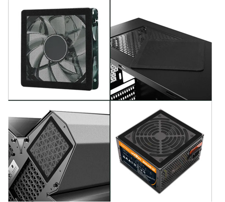 12cm 14cm 12*24cm PC Cooler Fan Covers Fan Dustproof Filter Fan Dust Net PVC Dust Strainer Computer Cooling Fan Mesh