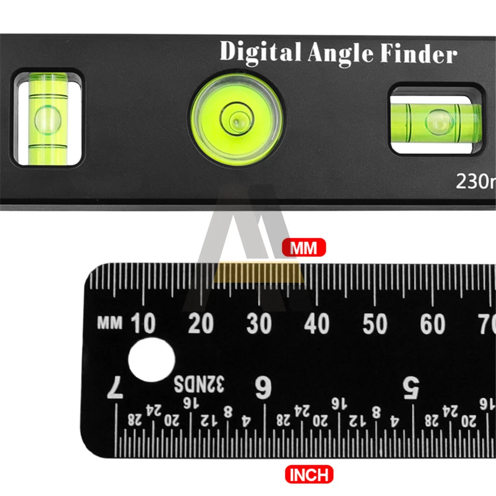 230MM 4 in 1 Digital Meter Protractor Angle Ruler Spirit Level Ruler Woodworking Angle 360 Degree Protractor Electron Goniometer