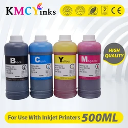 KMCYinks-Cartucho de tinta universal compatível preto, apto para HP, Epson, Canon, irmão, sistema CISS, corante, 500ml