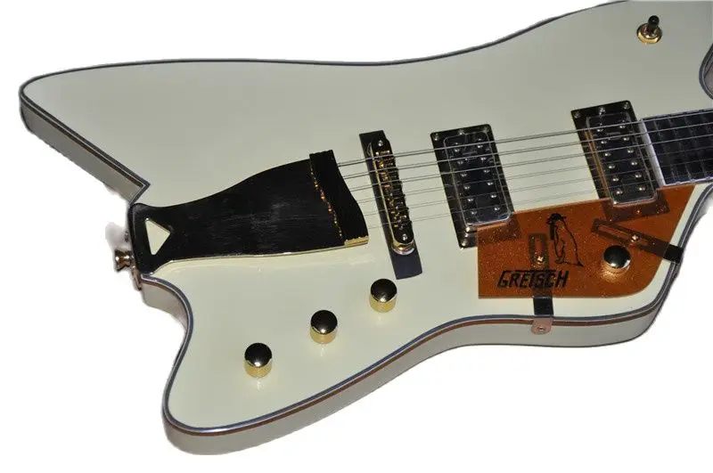 Free shipping, high quality customized version of Billy-Bo signature shaped electric guitar yellow and gold accessories