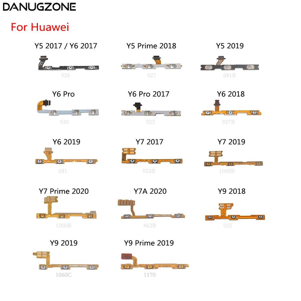 Power Button Switch Volume Button Mute On / Off Flex Cable For Huawei Y9 2019 Y5 2018 Y6 Pro 2017 Y7 Prime 2020 Y7A