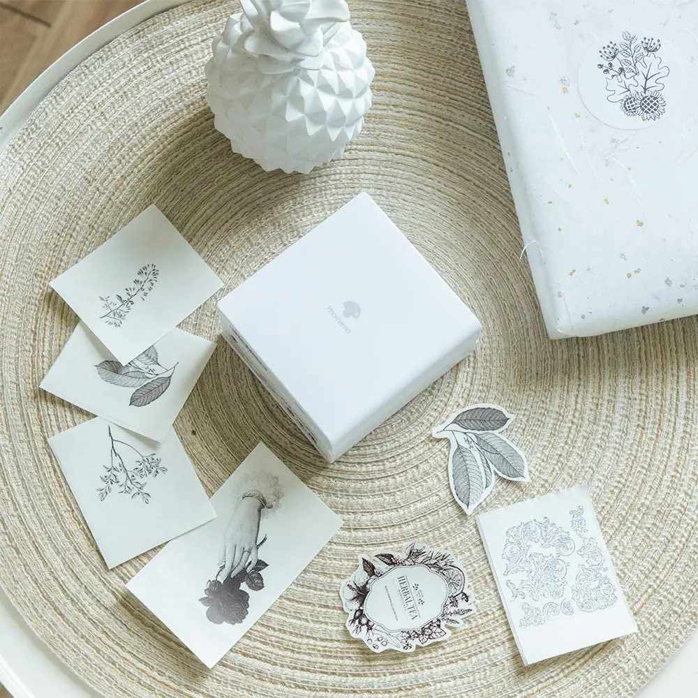 Phomemo Semi Transparent Printer Paper Adhesive Sticker Printer Rolls for Phomemo M02 M02S M02 Pro, 3-in-1 Set