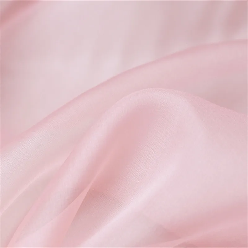 Sutra Organza Kain 5.5 Momme 140 Cm 54 ''Kaku Tulle Tekstil Alami Organza Kain Sutra Murni Pernikahan Gaun