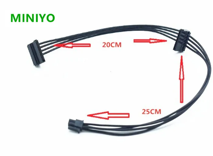 

With trucking NO Cable MINI 4 Pin Turn 2 SATA Power Supply For Lenovo Main Board Interface Small 4Pin to 2* SATA SSD Power Cable