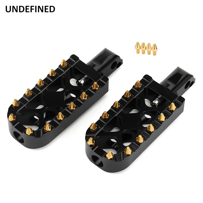 MX Foot Pegs Motorcycle Wide Fat Footpegs Bobber 360 Roating Front Rear Footrests For Harley Softail Fat Boy Breakout 2018-2020