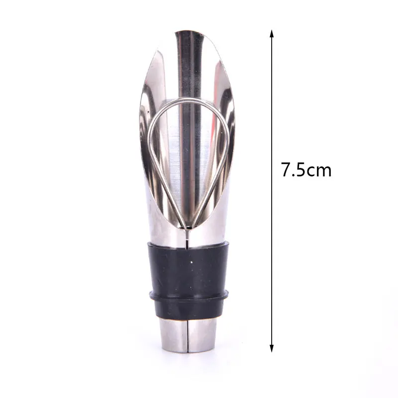 2PCS Stainless Steel Wine Wine Pourer Vacuum Red Wine Cap Sealer Fresh Keeper Bar Tools Bottle Cover Kitchen Accessories