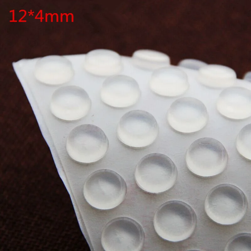 

Furniture Bumpers 64pcs 12*4mm Clear Black Adhesive Bumper Pads Surface Protection for Wall and Wooden Floor (Cylindrical)